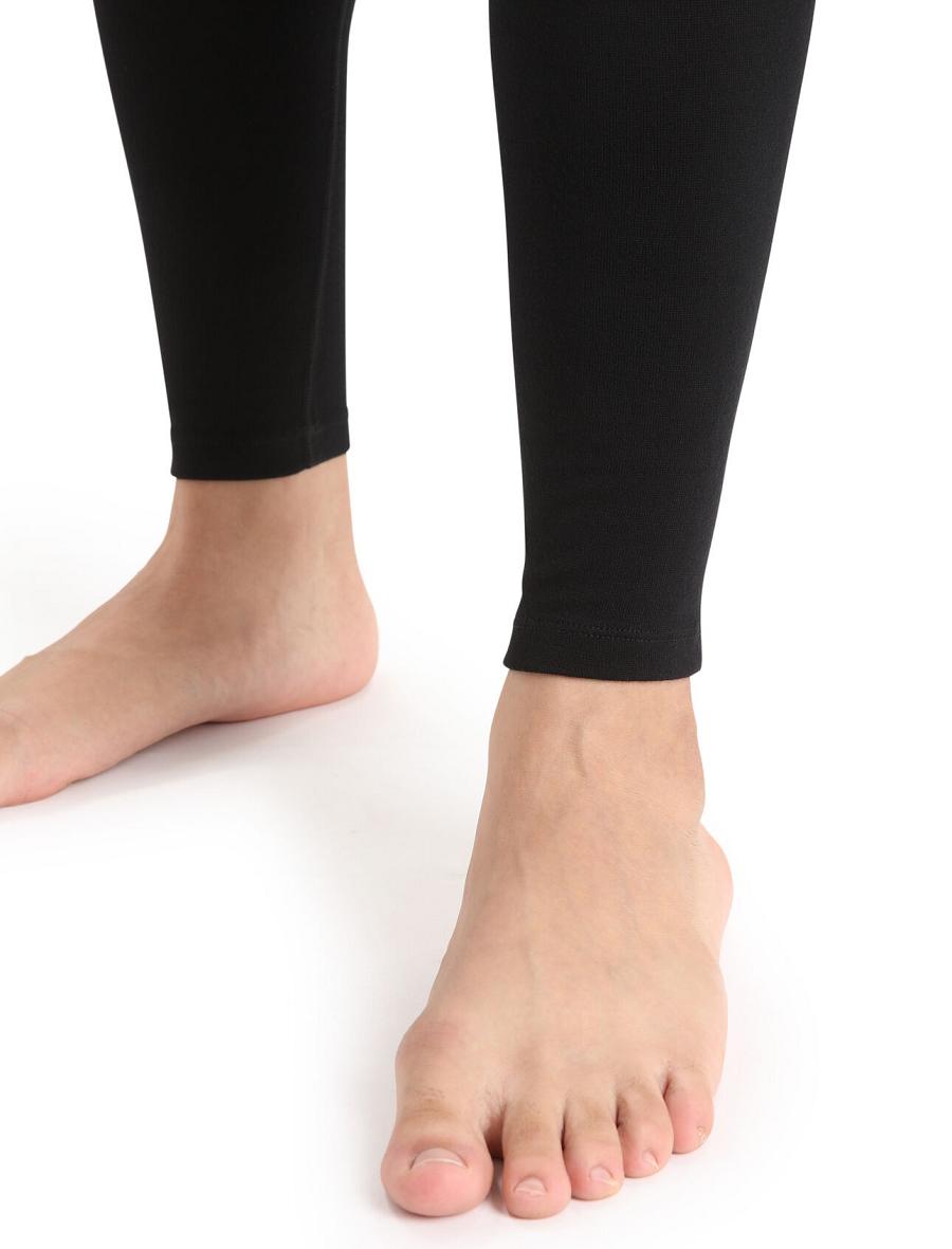 Icebreaker Merino 260 Tech Thermal Leggings With Fly Miesten Base Layers Mustat | FI 1391EBCX